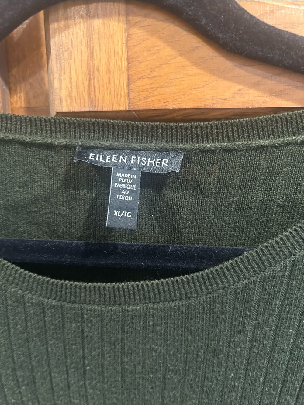 Eileen Fisher Women’s Ribbed Crewneck Sweater in Olive